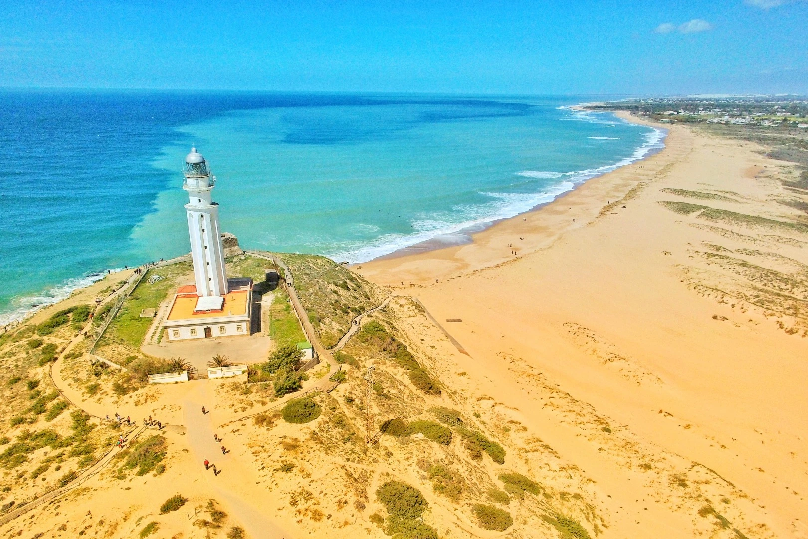 Vue aérienne du phare de Trafalgar