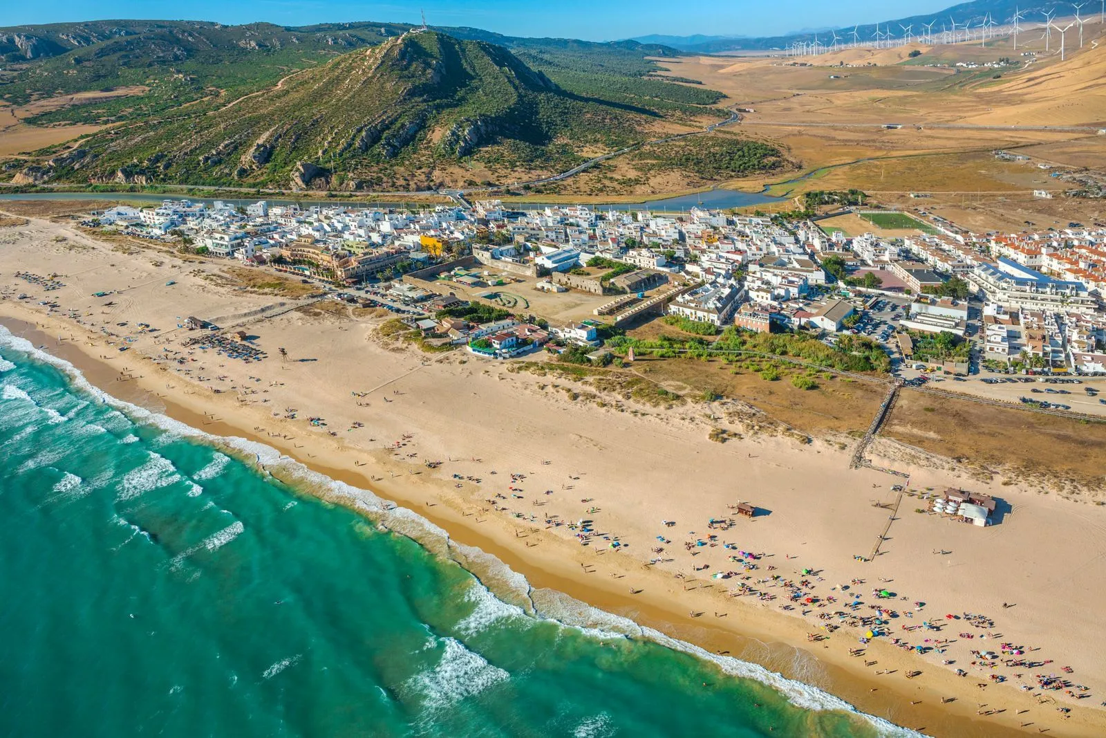Vue aérienne de la plage près de la Sierra de la Plata